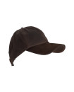 Made in UK Wax Stallington Baseball Cap with Suede Leather Peak One Size Brown